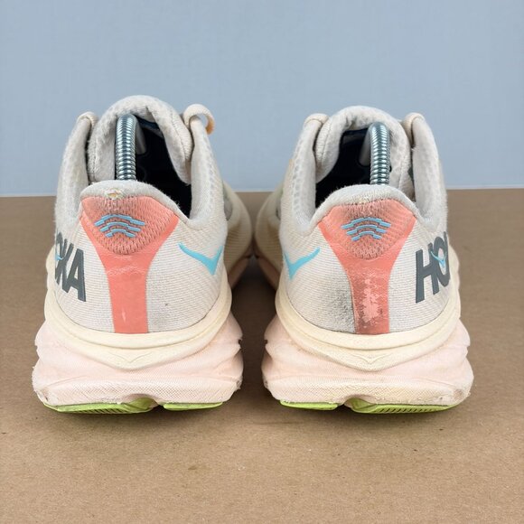 Hoka Clifton 9 Athletic Running Shoes Vanilla Astral Womens 7 Low Top Lace Up - Picture 4 of 10